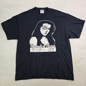 Vintage Thunder Rosa Wrestling T Shirt Mens XL Black Graphic Tee Lucha Libre AEW